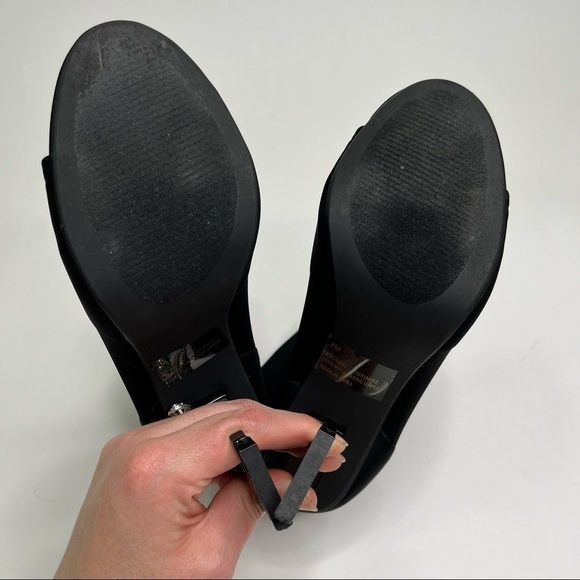 CAPE ROBBIN Infinite All The Riches Cash Money Sign Heel Open Toe Stretchy Boots - Picture 13 of 13